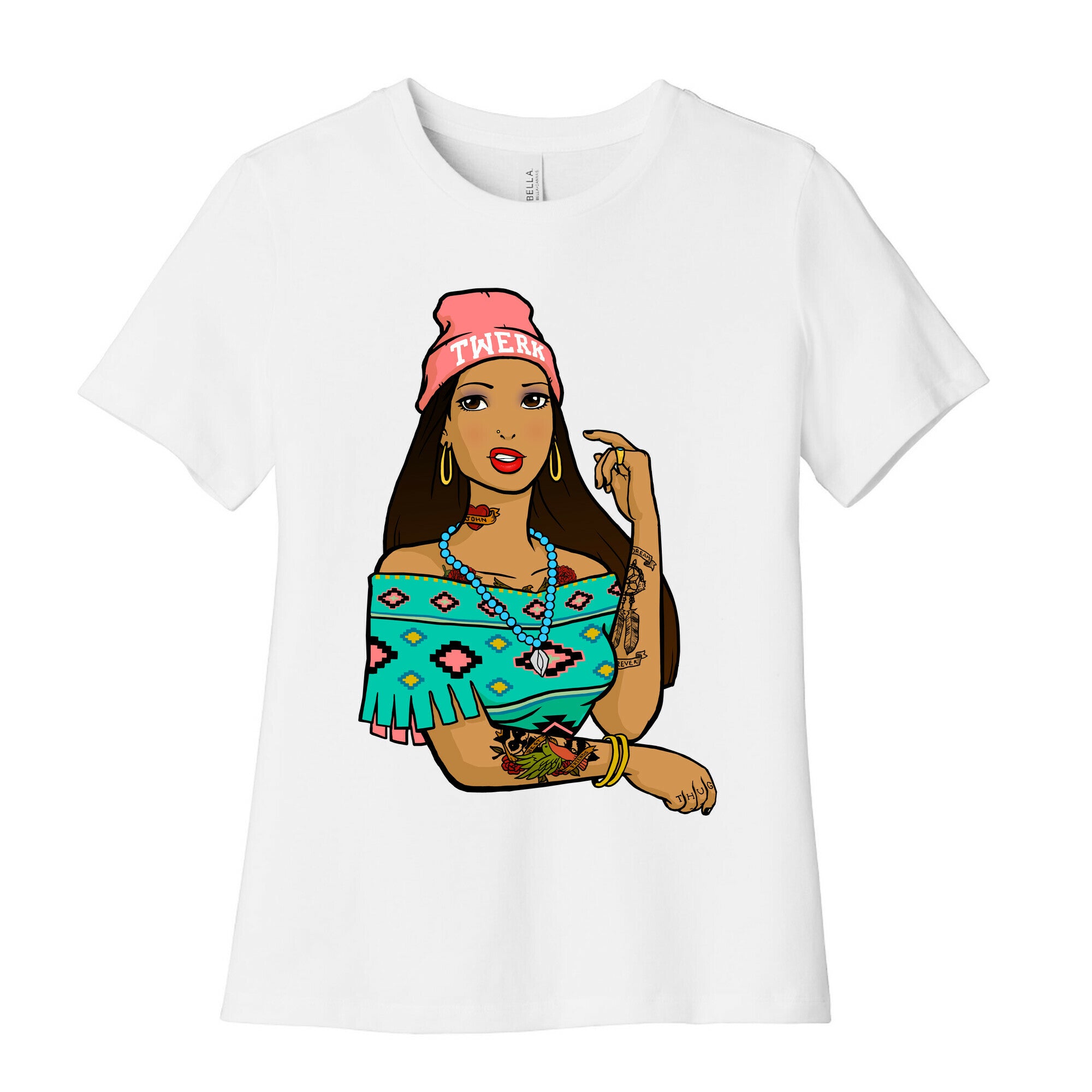 Hipster Pocahontas Women's Cotton Tee